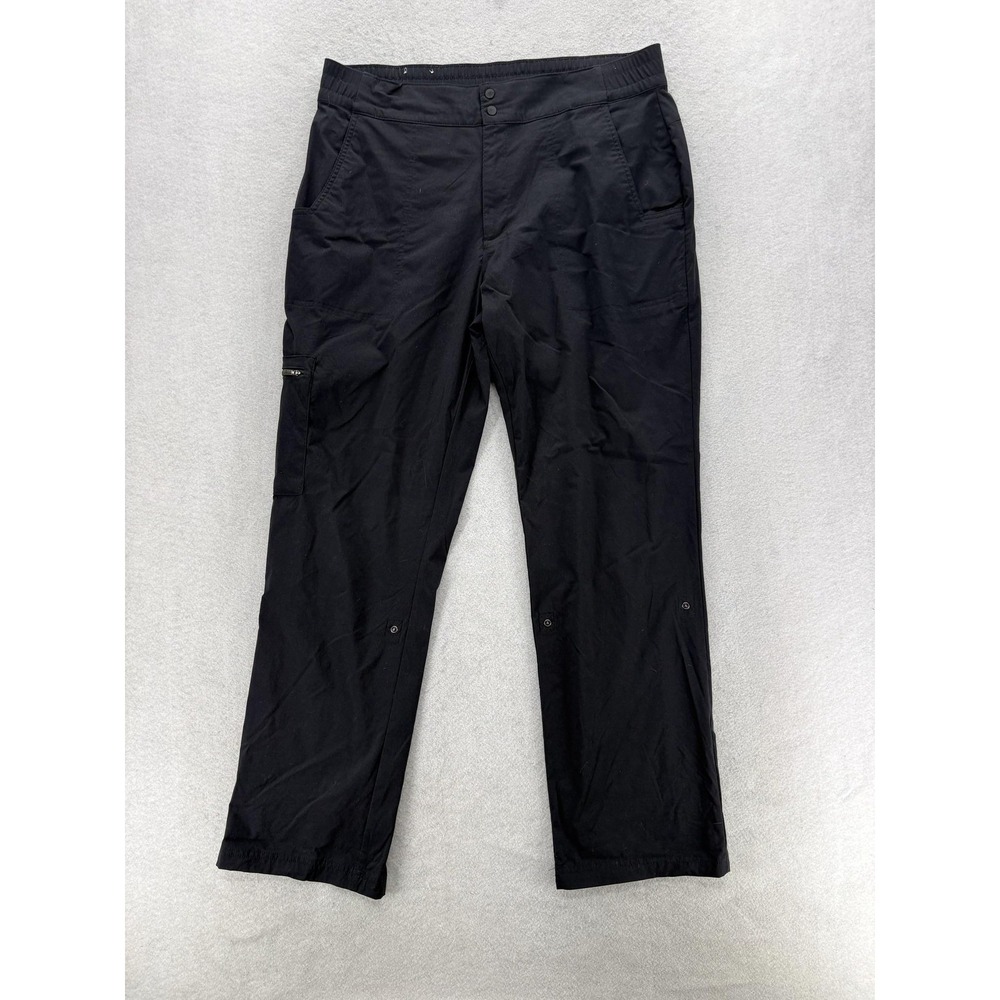 Columbia Saturday Trail Pants Womens 16 Black Roll Up Stretch Nylon Hiking Trail